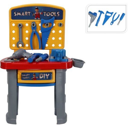 Stoere Kinderwerkbank met gereedschap - Afbeelding 4