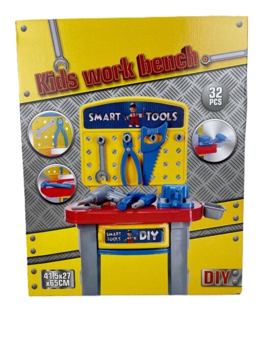 Stoere Kinderwerkbank met gereedschap - Afbeelding 2