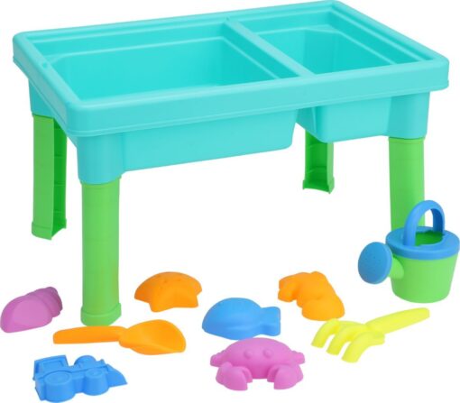 Zandtafel met strandspeelgoed